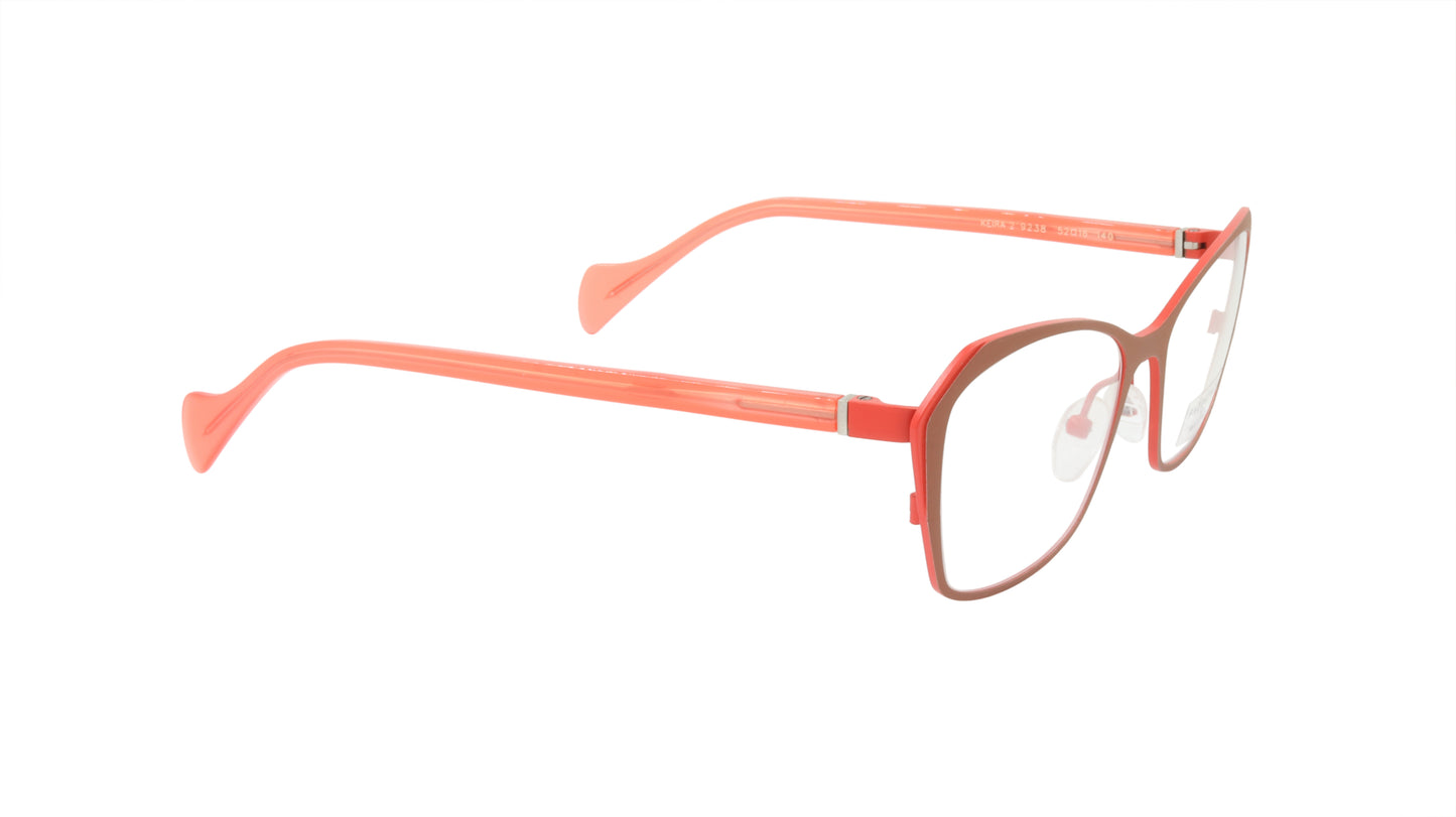 Face A Face Eyeglasses Frame KEIRA 2 Col. 9238 Acetate Metal Matte Terracotta