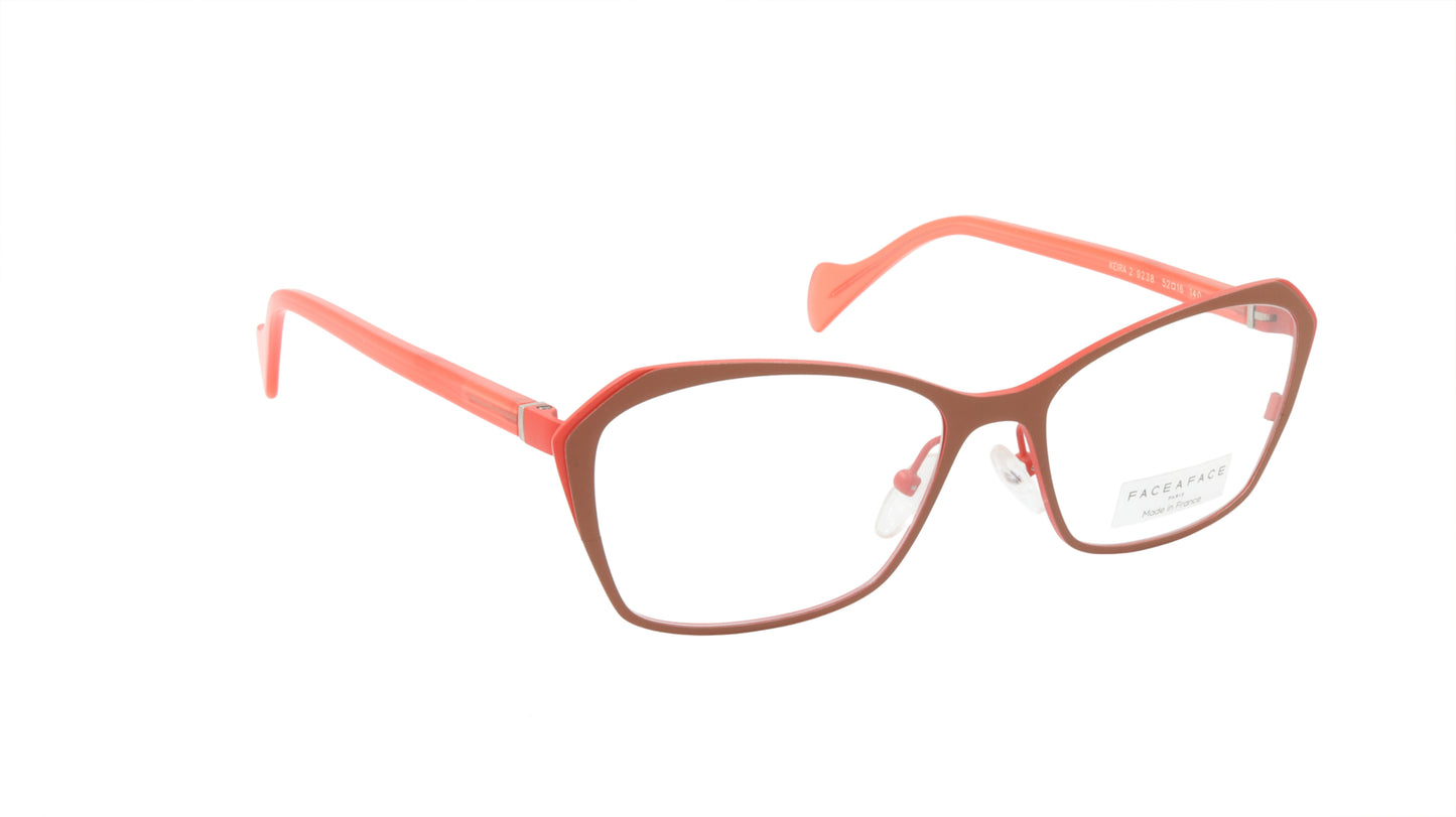 Face A Face Eyeglasses Frame KEIRA 2 Col. 9238 Acetate Metal Matte Terracotta