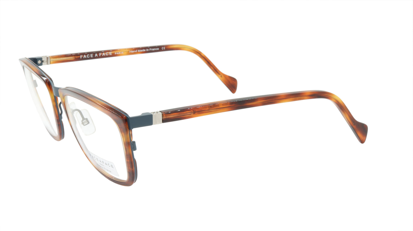 Face A Face Eyeglasses Frame VIGGO 2 Col. 9470 Acetate Metal Blue Grey Brown Hor