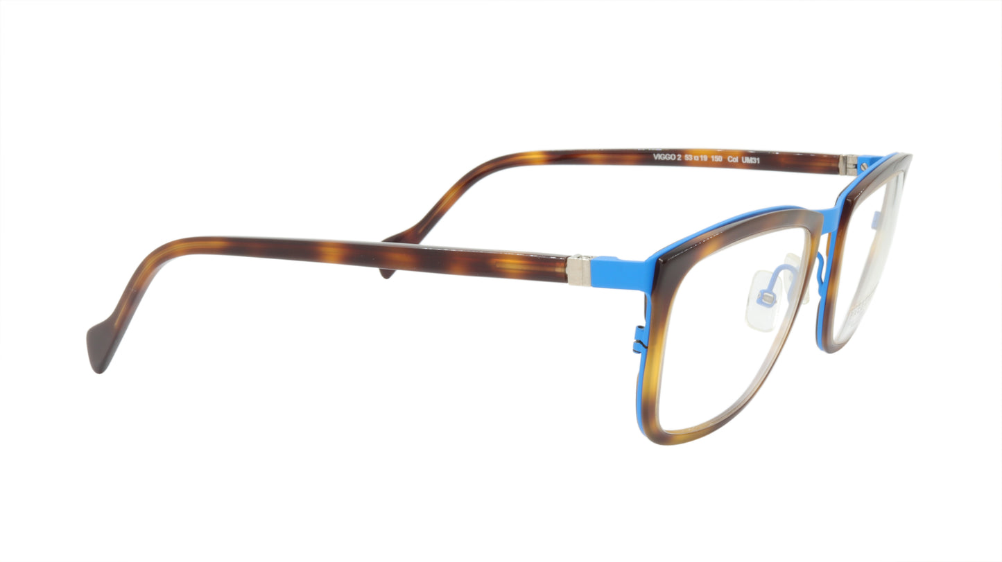 Face A Face Eyeglasses Frame VIGGO 2 Col. UM31 Acetate Metal Ultra Matte Blue