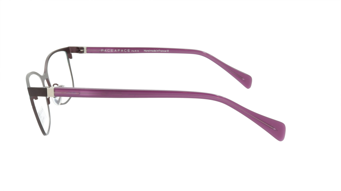Face A Face Eyeglasses Frame SANDS 3 Col. 9122 Acetate Metal Dark Aubergine Gree