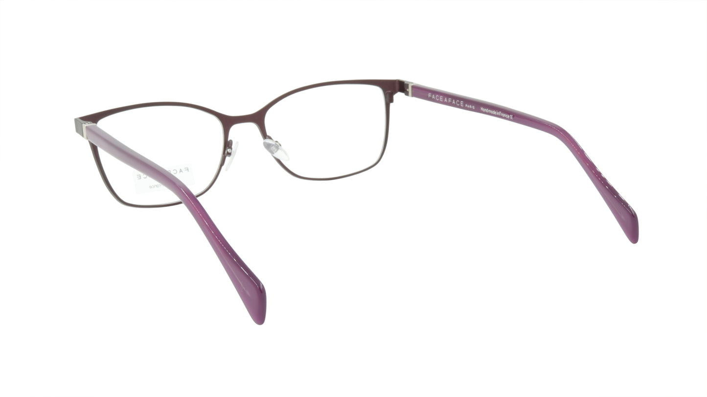 Face A Face Eyeglasses Frame SANDS 3 Col. 9122 Acetate Metal Dark Aubergine Gree