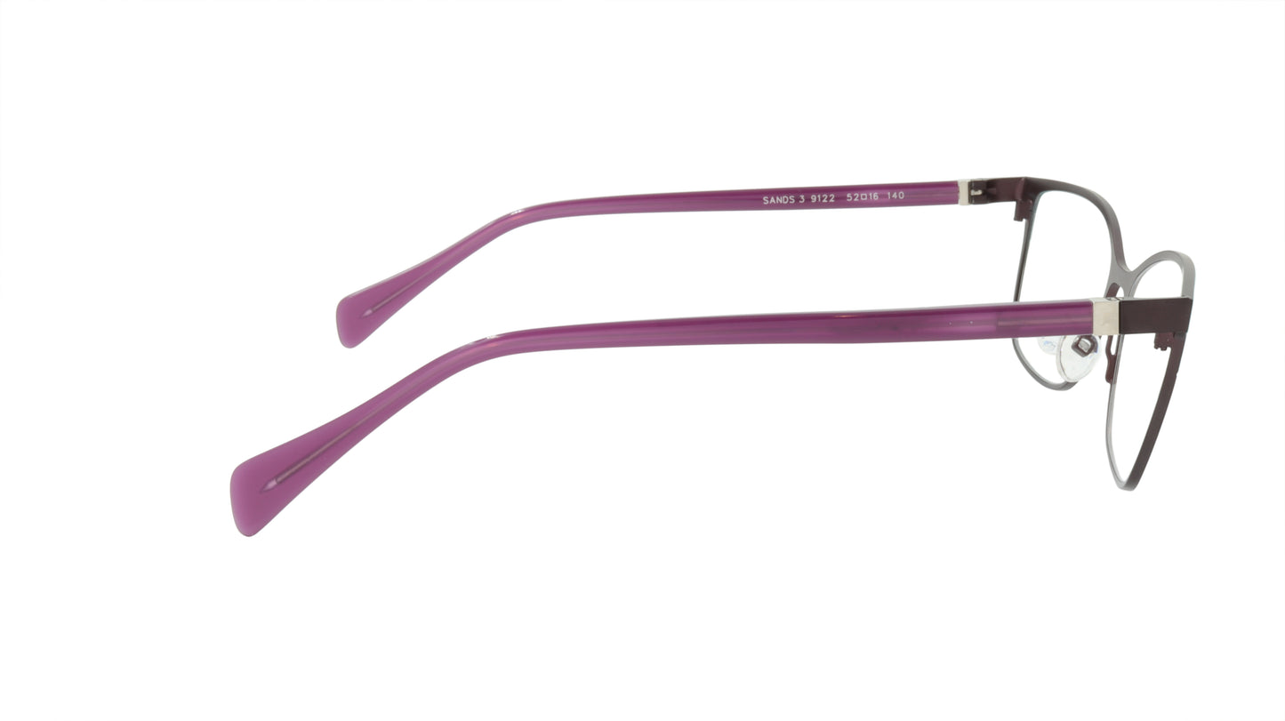 Face A Face Eyeglasses Frame SANDS 3 Col. 9122 Acetate Metal Dark Aubergine Gree