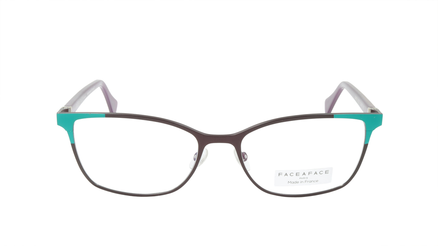 Face A Face Eyeglasses Frame SANDS 3 Col. 9122 Acetate Metal Dark Aubergine Gree