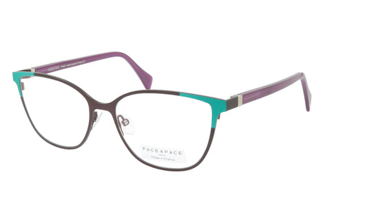 Face A Face Eyeglasses Frame SANDS 1 Col. 9122 Acetate Metal Matte Aubergine