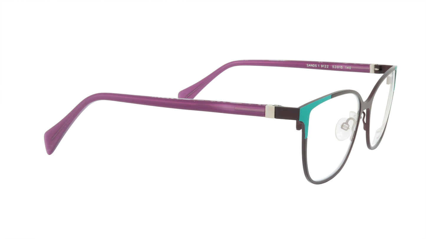 Face A Face Eyeglasses Frame SANDS 1 Col. 9122 Acetate Metal Matte Aubergine