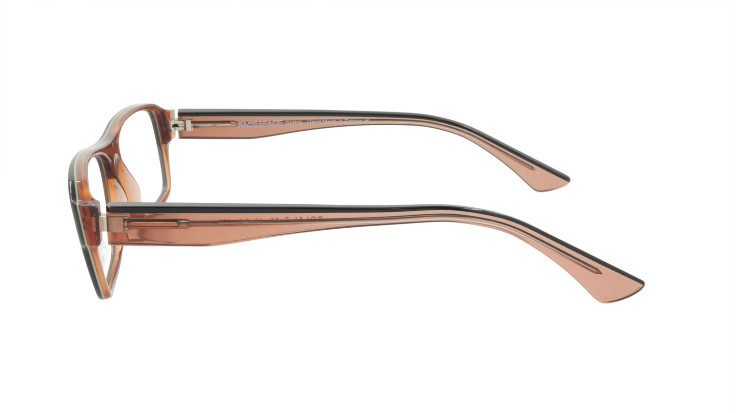 Face A Face Eyeglasses Frame SOLAL 3 Col. 403 Acetate Black Rev Yellow Praline