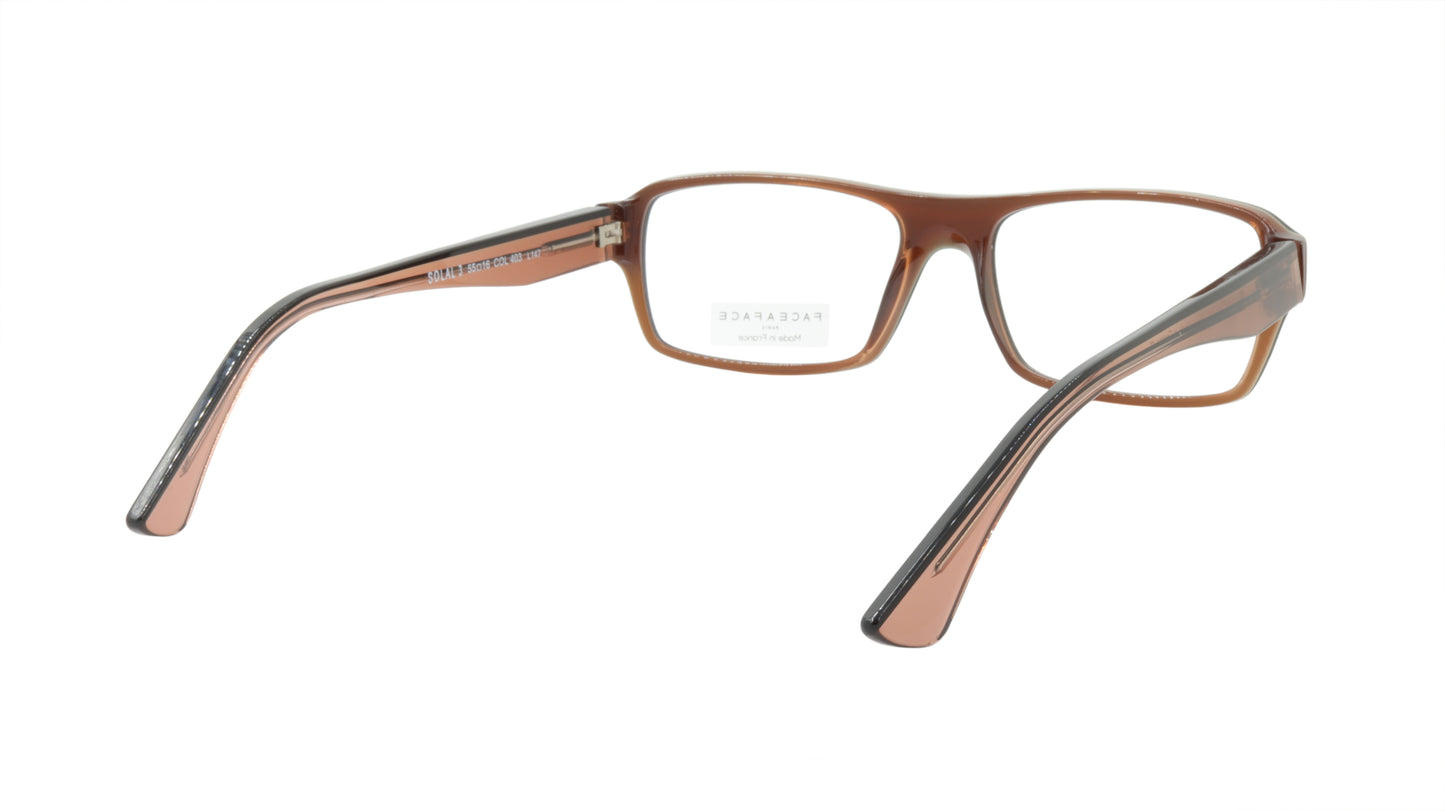 Face A Face Eyeglasses Frame SOLAL 3 Col. 403 Acetate Black Rev Yellow Praline