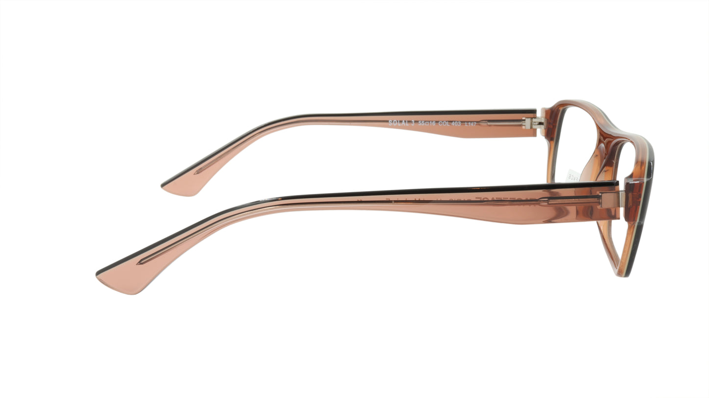 Face A Face Eyeglasses Frame SOLAL 3 Col. 403 Acetate Black Rev Yellow Praline
