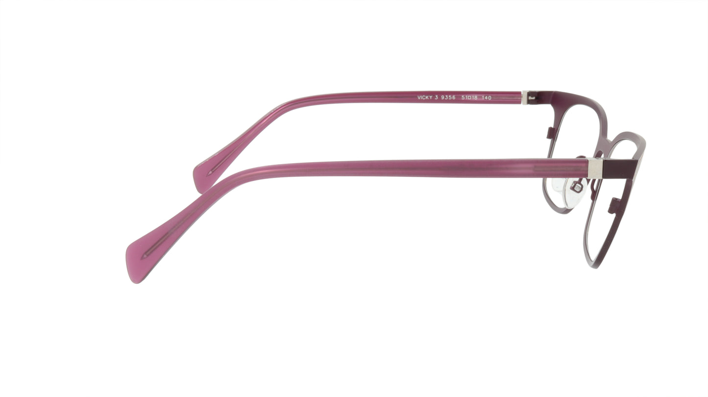 Face A Face Eyeglasses Frame VICKY 3 Col. 9356 Acetate Metal Matte Velvet Auberg