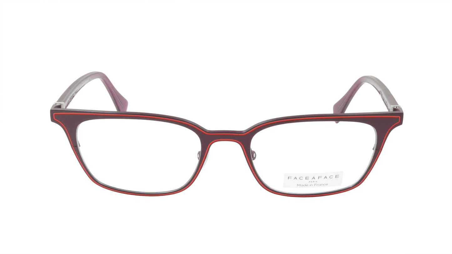 Face A Face Eyeglasses Frame VICKY 3 Col. 9356 Acetate Metal Matte Velvet Auberg