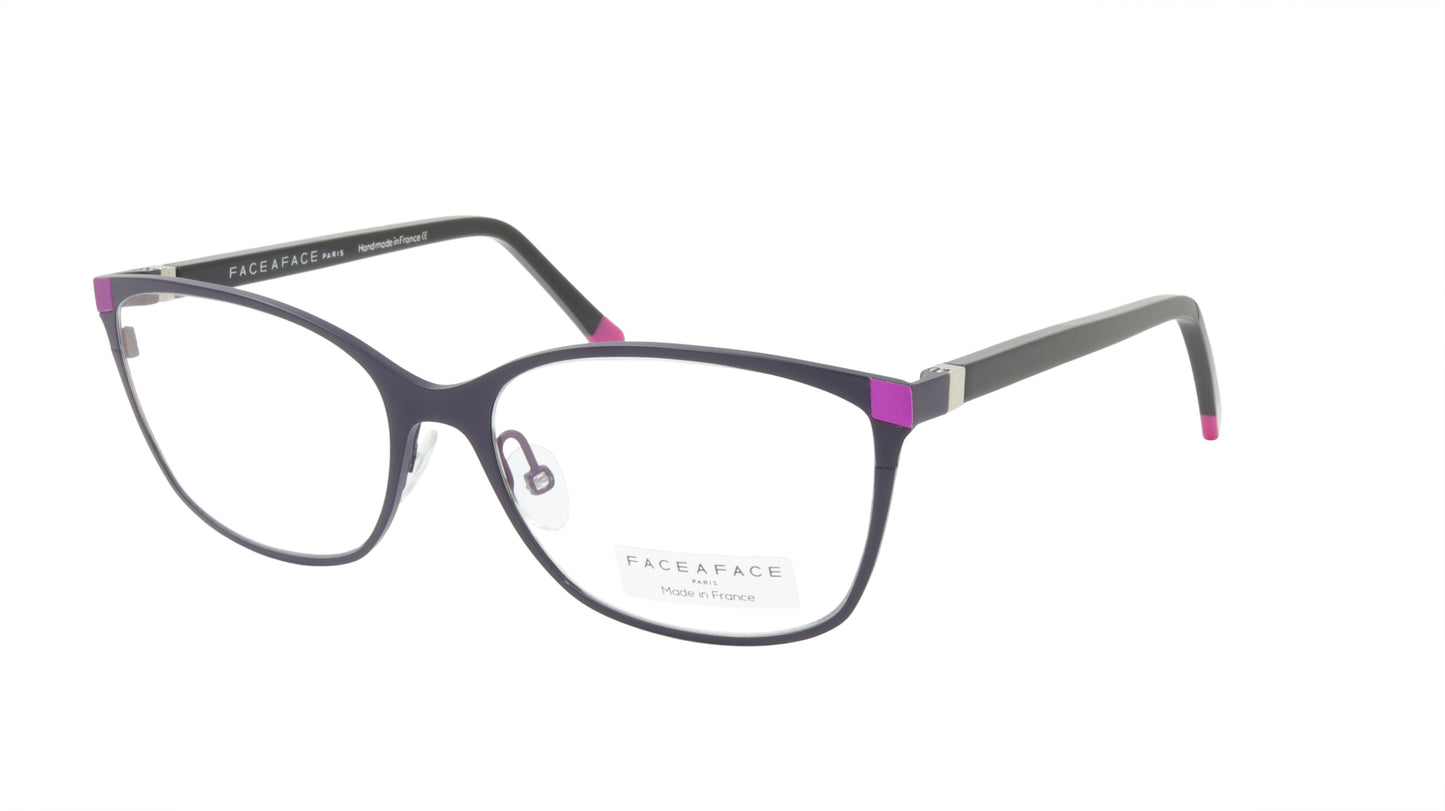 Face A Face Eyeglasses Frame MICCA 3 Col. 9381 Acetate Metal Dark Violet Light