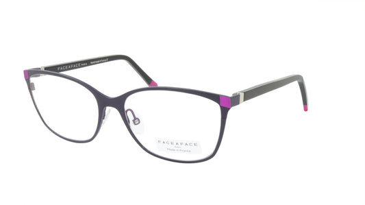 Face A Face Eyeglasses Frame MICCA 3 Col. 9381 Acetate Metal Dark Violet Light