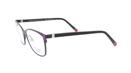 Face A Face Eyeglasses Frame MICCA 3 Col. 9381 Acetate Metal Dark Violet Light