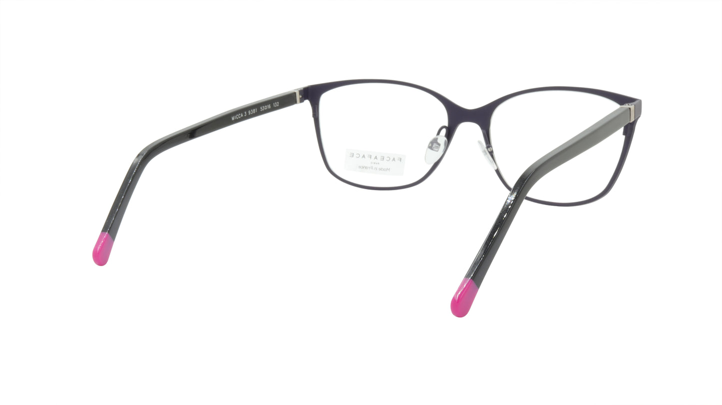 Face A Face Eyeglasses Frame MICCA 3 Col. 9381 Acetate Metal Dark Violet Light