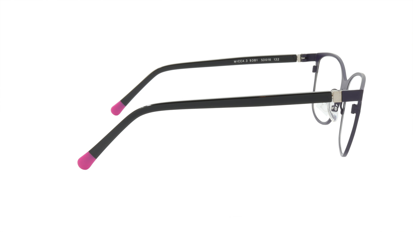 Face A Face Eyeglasses Frame MICCA 3 Col. 9381 Acetate Metal Dark Violet Light