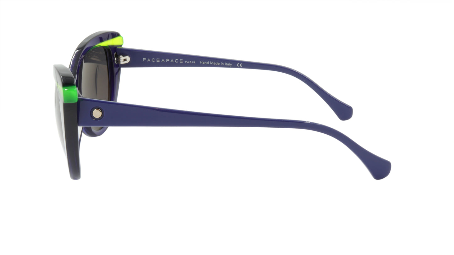 Face A Face Sunglasses Frame SHINE 2 Col. 008 Acetate Ink Blue Flourescent Yello