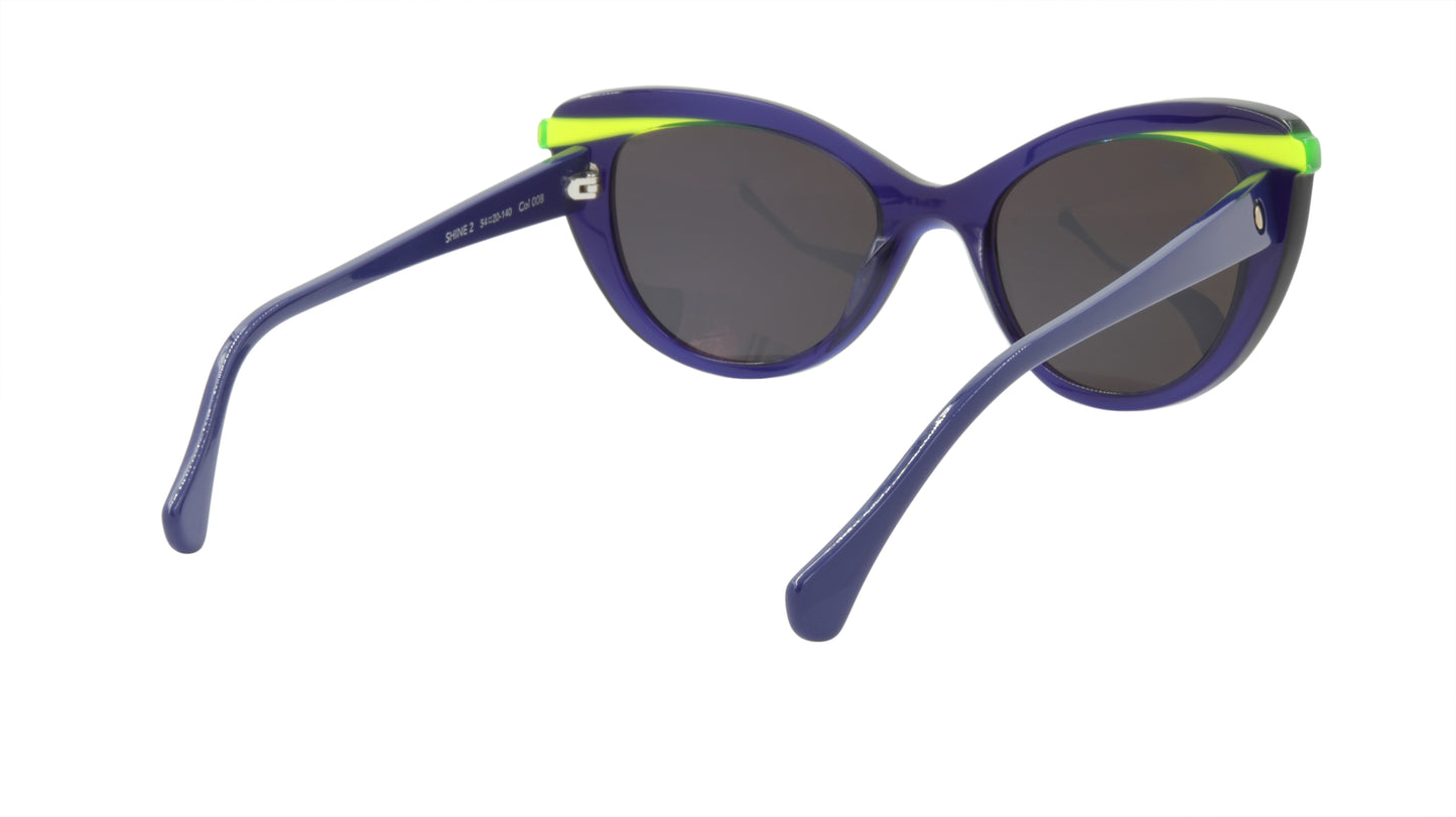 Face A Face Sunglasses Frame SHINE 2 Col. 008 Acetate Ink Blue Flourescent Yello