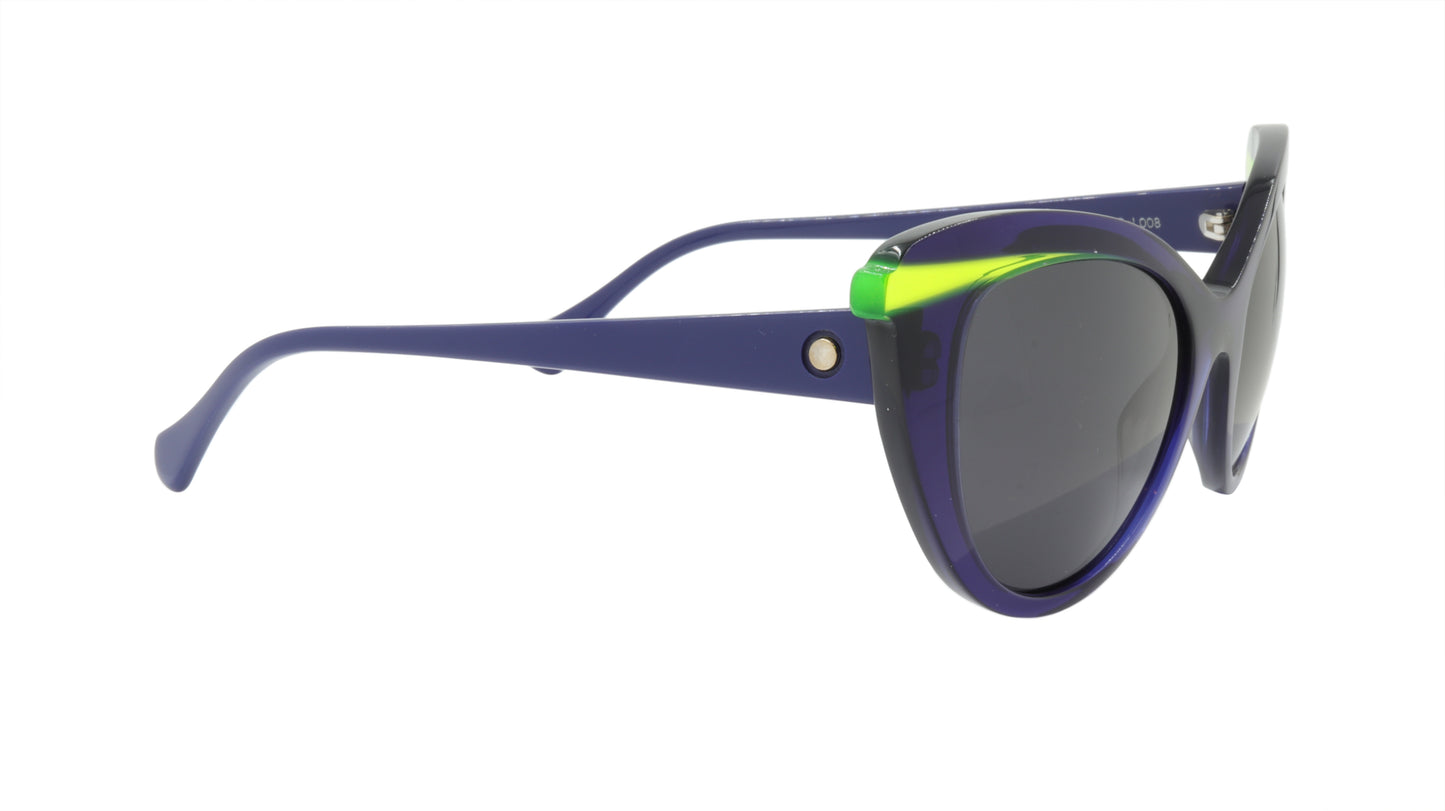 Face A Face Sunglasses Frame SHINE 2 Col. 008 Acetate Ink Blue Flourescent Yello