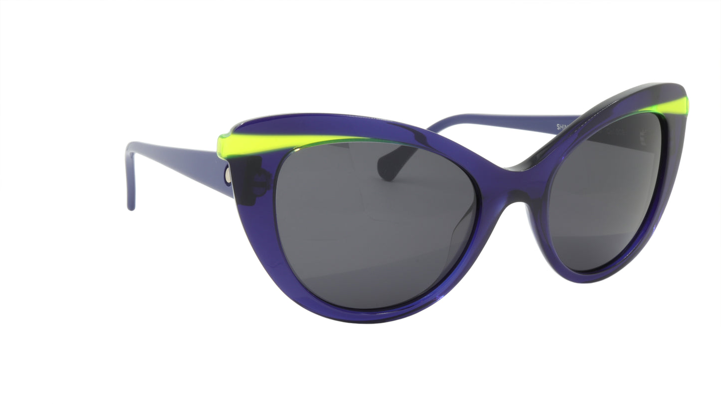 Face A Face Sunglasses Frame SHINE 2 Col. 008 Acetate Ink Blue Flourescent Yello