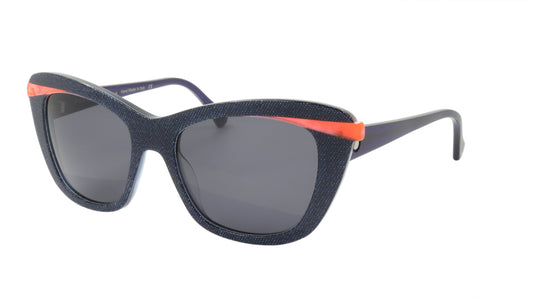 Face A Face Sunglasses Frame SHINE 1 Col. AT18 Acetate Fabric Jean Crystal Orang