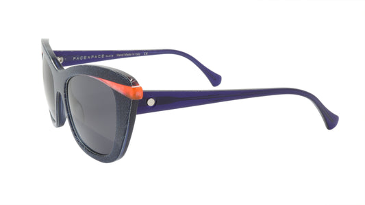 Face A Face Sunglasses Frame SHINE 1 Col. AT18 Acetate Fabric Jean Crystal Orang