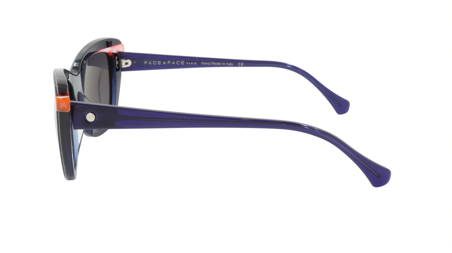 Face A Face Sunglasses Frame SHINE 1 Col. AT18 Acetate Fabric Jean Crystal Orang