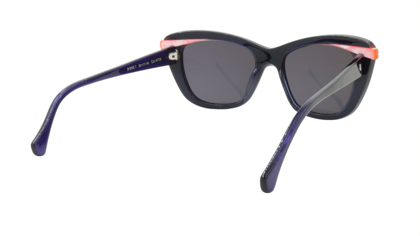 Face A Face Sunglasses Frame SHINE 1 Col. AT18 Acetate Fabric Jean Crystal Orang
