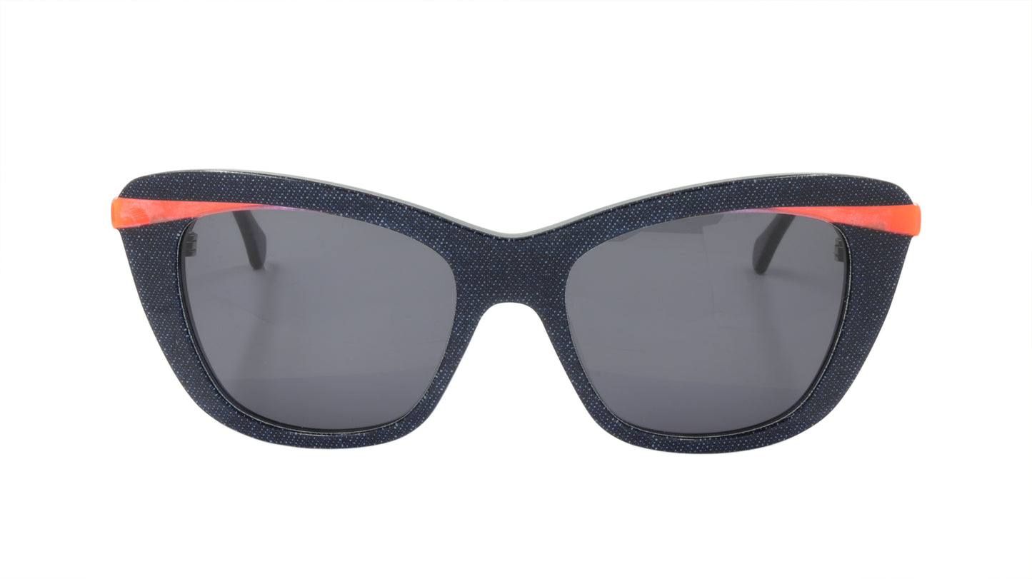 Face A Face Sunglasses Frame SHINE 1 Col. AT18 Acetate Fabric Jean Crystal Orang