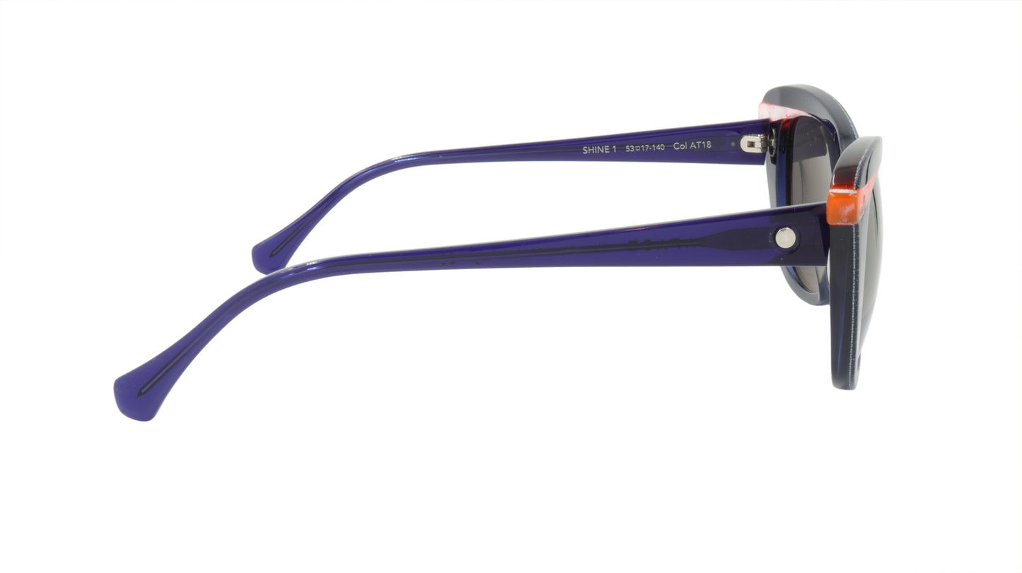 Face A Face Sunglasses Frame SHINE 1 Col. AT18 Acetate Fabric Jean Crystal Orang