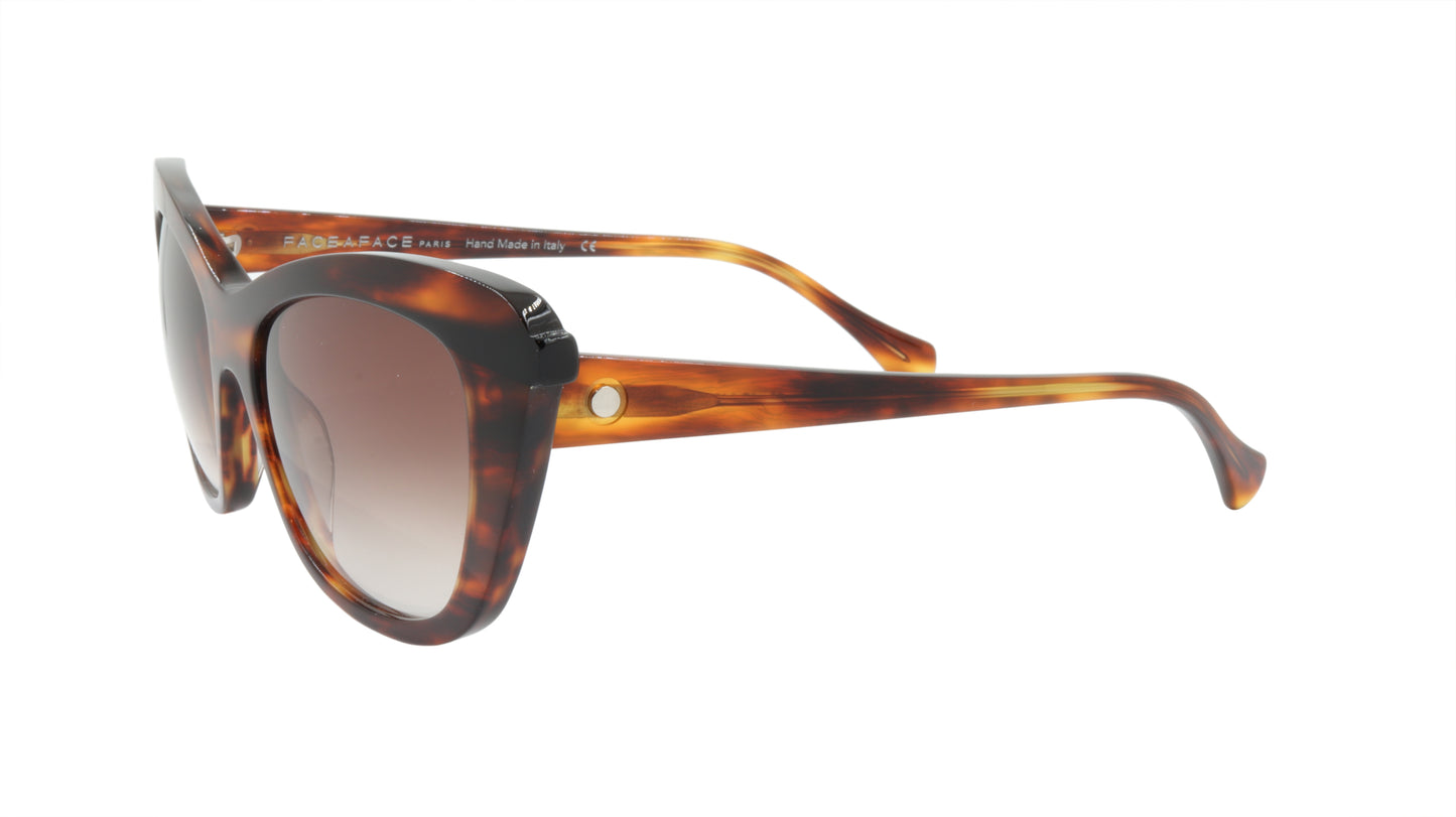 Face A Face Sunglasses Frame SHINE 1 Col. 167 Acetate Brown Horn Black