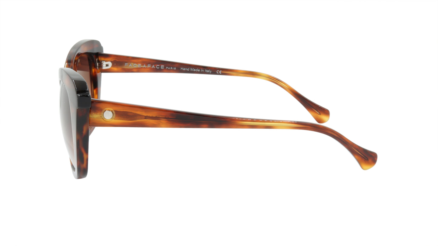 Face A Face Sunglasses Frame SHINE 1 Col. 167 Acetate Brown Horn Black