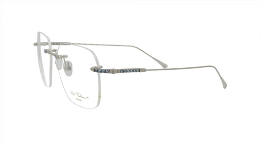 Paul Vosheront Eyeglasses Frame Gold Plated Metal Acetate Gems Italy PV391 C4