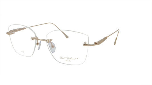Paul Vosheront Soft Rectangle Gold Metal Optical Eyeframe