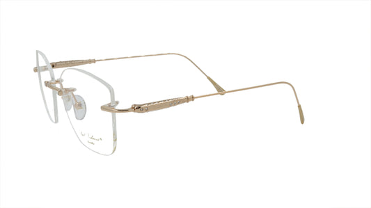 Paul Vosheront Soft Rectangle Gold Metal Optical Eyeframe