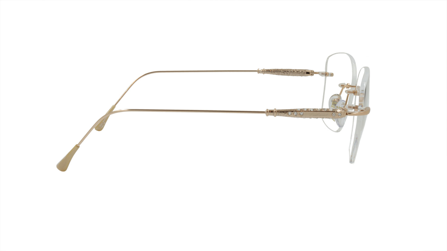 Paul Vosheront Soft Rectangle Gold Metal Optical Eyeframe