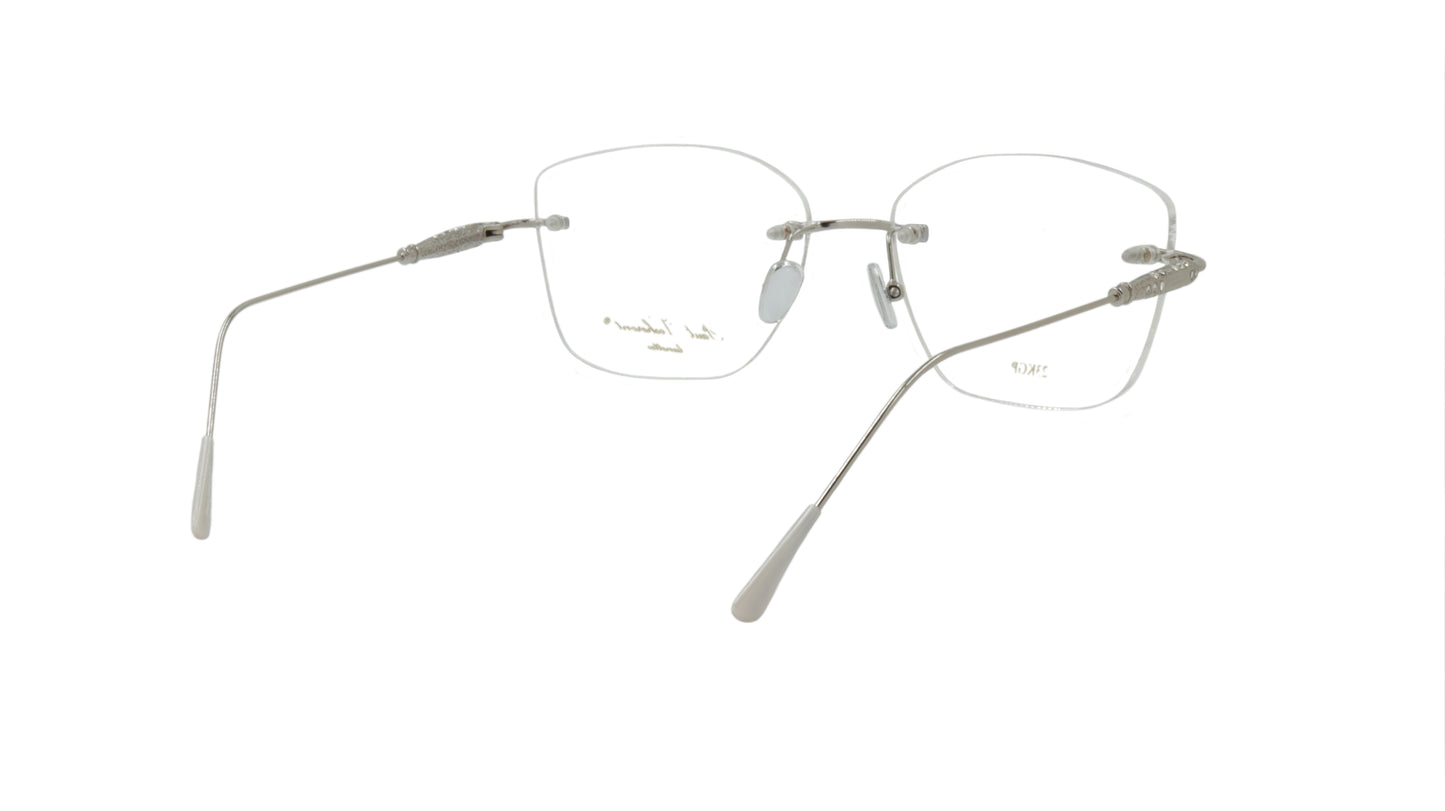 Paul Vosheront Eyeglasses Frame Silver Metal Acetate Gems Italy PV390 C3