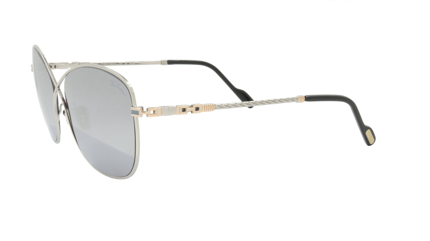 Paul Vosheront Sunglasses Gold Plated Metal Acetate Mirror Italy PV394S C2