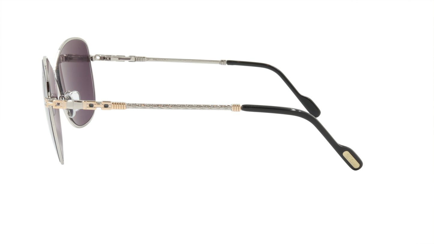 Paul Vosheront Sunglasses Gold Plated Metal Acetate Mirror Italy PV394S C2