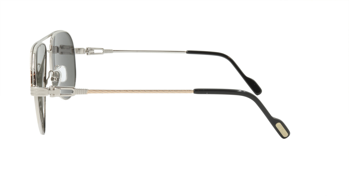Paul Vosheront Sunglasses Gold Plated Metal Acetate Mirror Italy PV395S C2