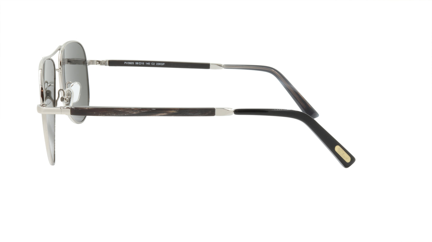 Paul Vosheront Sunglasses Gold Plated Metal Horn Acetate Mirror Italy PV392S C2