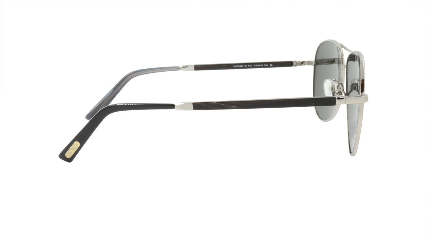 Paul Vosheront Sunglasses Gold Plated Metal Horn Acetate Mirror Italy PV392S C2