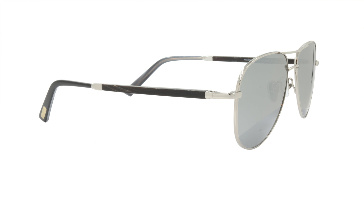 Paul Vosheront Sunglasses Gold Plated Metal Horn Acetate Mirror Italy PV392S C2