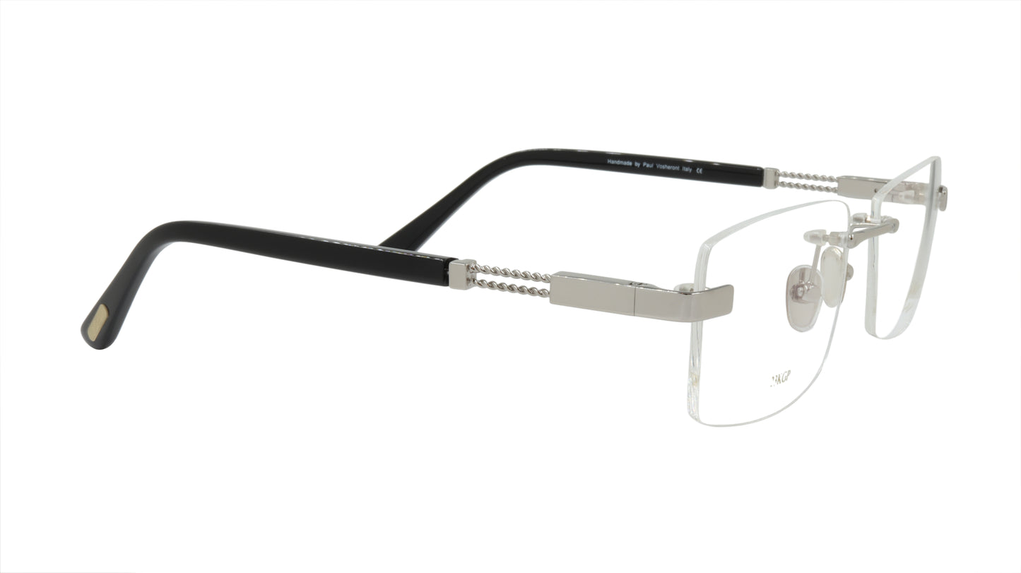 Paul Vosheront Eyeglasses Frame Gold Plated Titanium Acetate Italy PV378 C2
