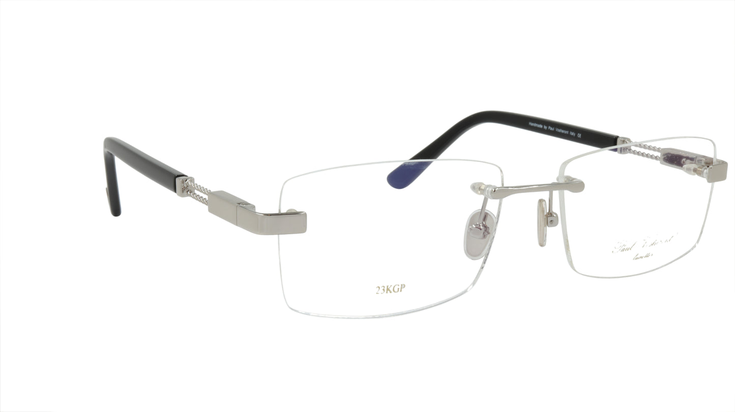 Paul Vosheront Eyeglasses Frame Gold Plated Titanium Acetate Italy PV378 C2