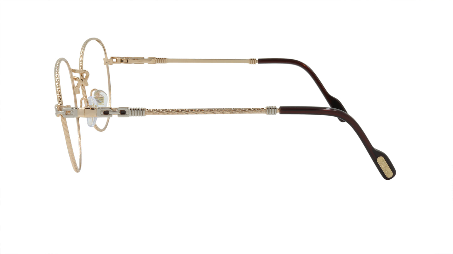 Paul Vosheront Round Gold Acetate Optical Frame PV382 C1