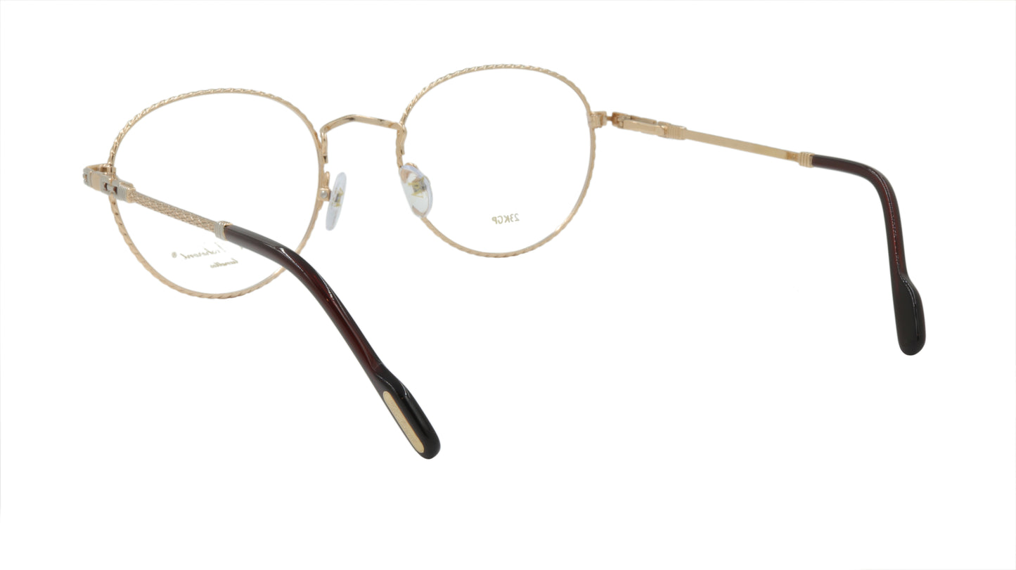 Paul Vosheront Round Gold Acetate Optical Frame PV382 C1