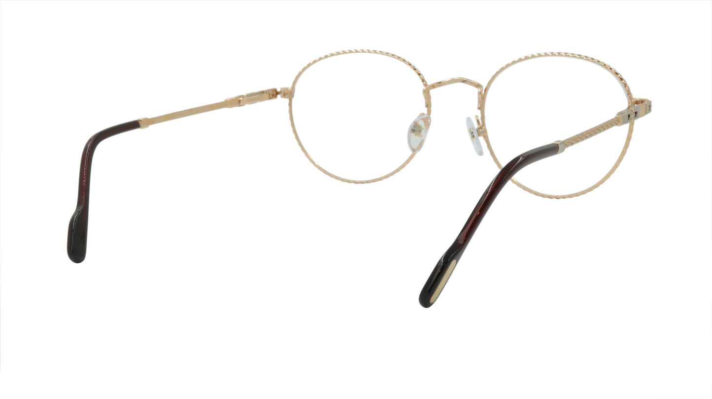 Paul Vosheront Round Gold Acetate Optical Frame PV382 C1