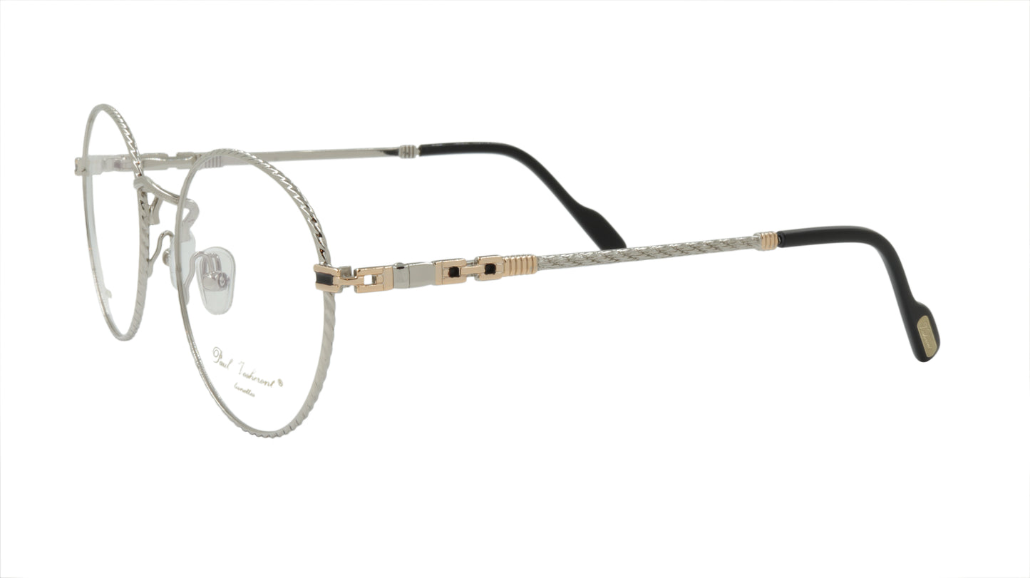 Paul Vosheront Round Silver Acetate Optical Frame PV382 C2
