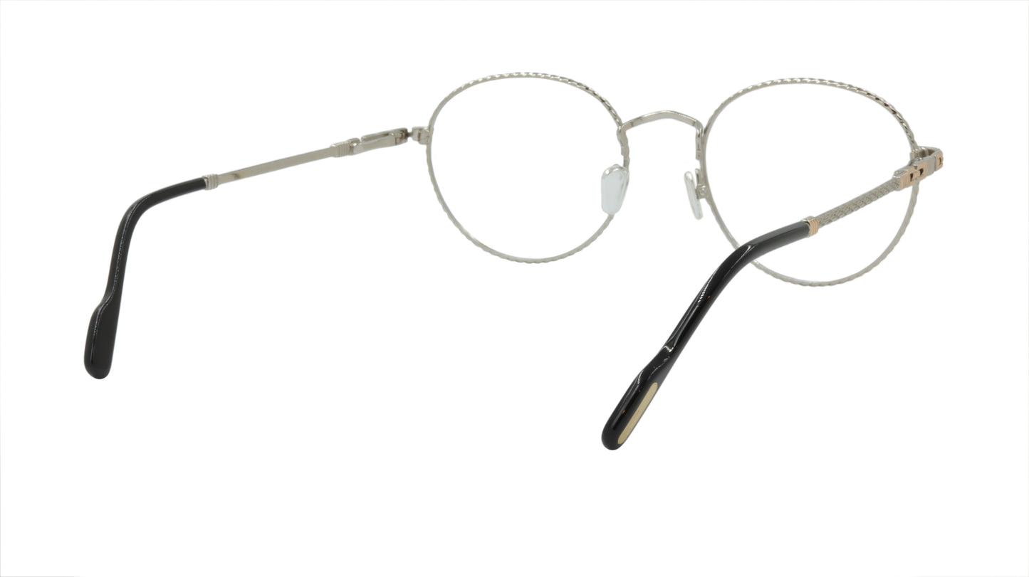 Paul Vosheront Round Silver Acetate Optical Frame PV382 C2
